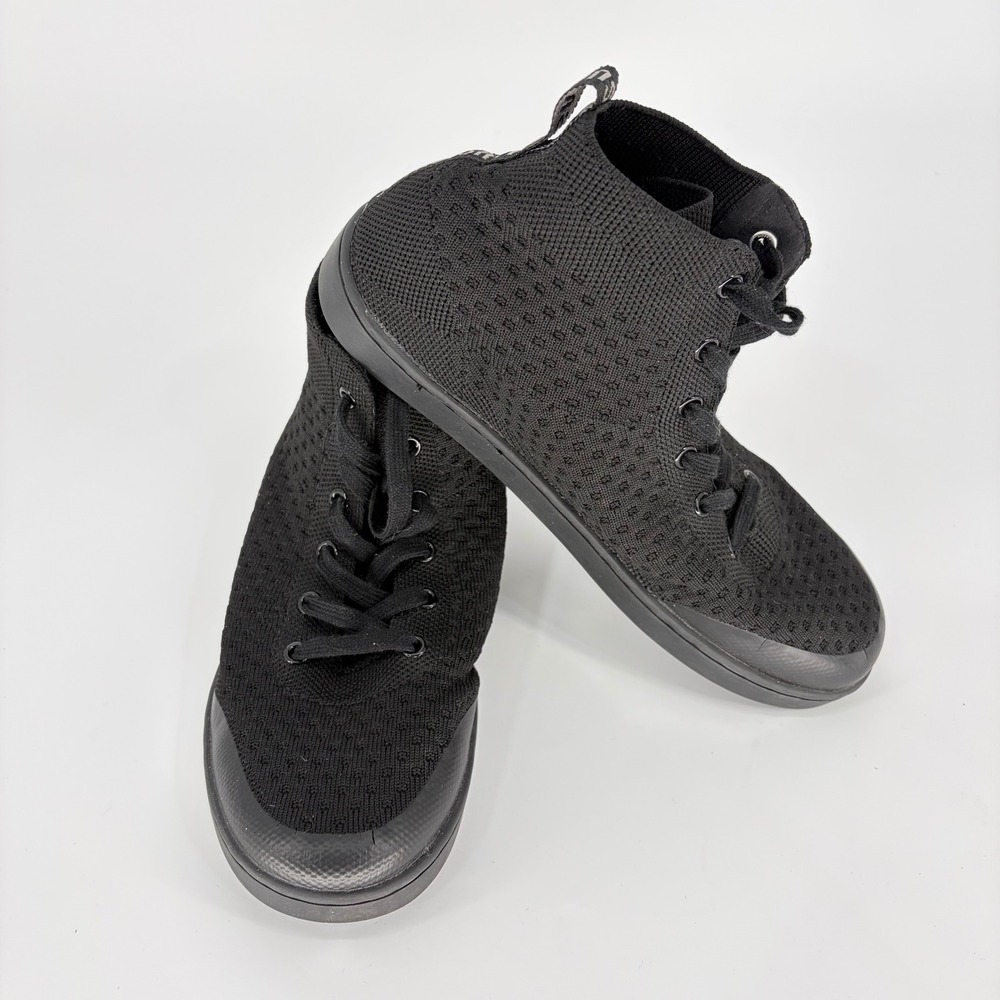 Suavs Zilker High Top Sneakers Jet Black Knit Men 6 Women 8 Travel Shoes